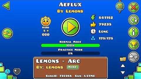 Geometry Dash: Aeflux by Lemons (Daily Level #6)
