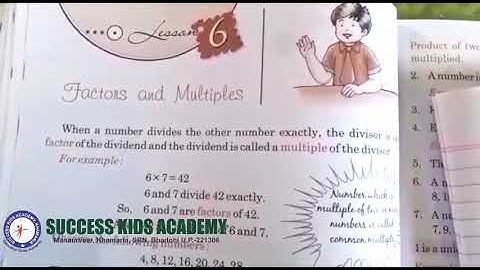Class-4th Mathematics Factors and Multiples Exercise-6.1 By-S. P. Sir