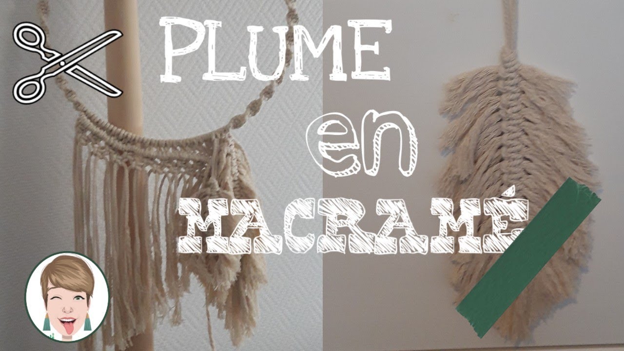 Comment faire des plumes en macramé facile et Room tour WC 