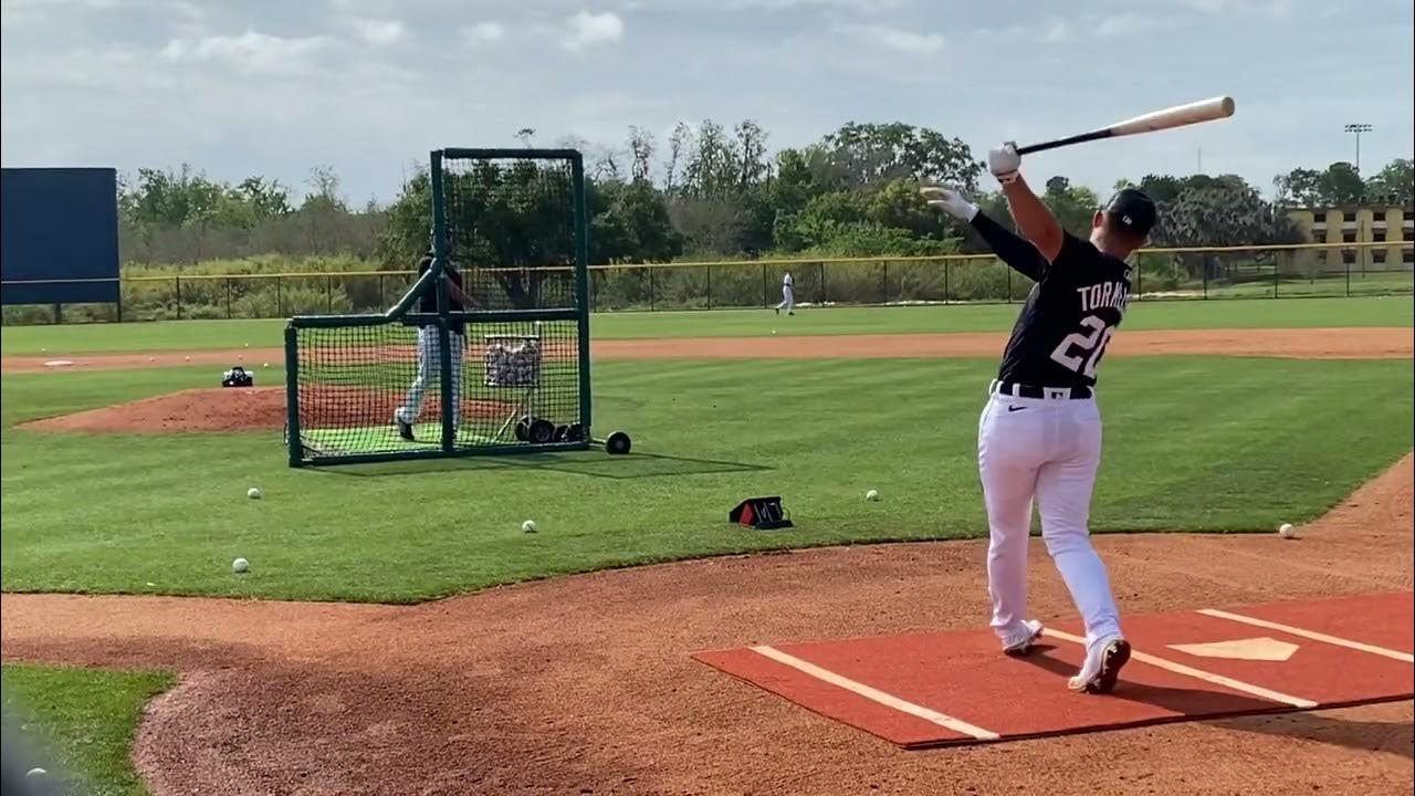 Spencer Torkelson getting warm, opening batting practice at Detroit