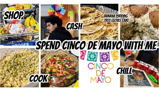 CINCO DE MAYO VLOG | SHOP WITH ME| COOK WITH ME | BANANA PUDDING TRES LECHES| CHICKEN QUESADILLAS