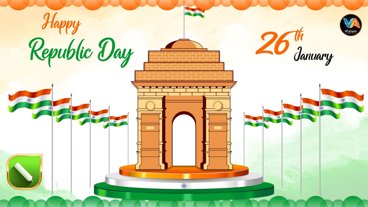 Republic Day 2026 Graphic Design in CorelDRAW | 26 January Poster Design CorelDRAW