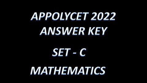 #appolycet2022 | Maths | answer key