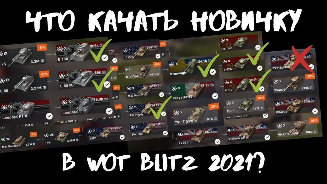 🤔КАКУЮ ВЕТКУ КАЧАТЬ ПЕРВОЙ НОВИЧКУ В WoT Blitz в 2021? ТТ, СТ, ЛТ или ПТ?  ЧТО КАЧАТЬ В ТАНКАХ СРАЗУ⁉ - YouTube