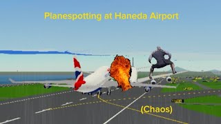 Planespotting at Haneda Airport (Tokyo international) (Chaos) | Roblox | PTFS