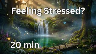 Stop Escaping Reality —15Minutes of Enchanted Forest Waterfall Music for Deep Sleep &amp; Anxiety Relief