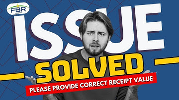 Income Tax Return 2025 Error Solution | Please Provide Correct Receipt Value | FBR Error Solved