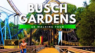4K Busch Gardens Williamsburg Walking Tour | Virginia
