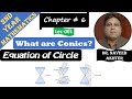 Lec-001 Defintion of Conic. Defintion of Circle. 2nd Year Mathematics. Chapter # 6. (Urdu/Hindi)