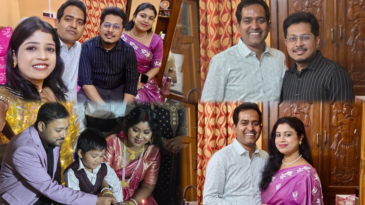 সবাই মিলে গেলাম নিমন্তন্ন বাড়িতে☺️❤️ #bengalivlog #familygettogether #anniversary #moumitabiswas 