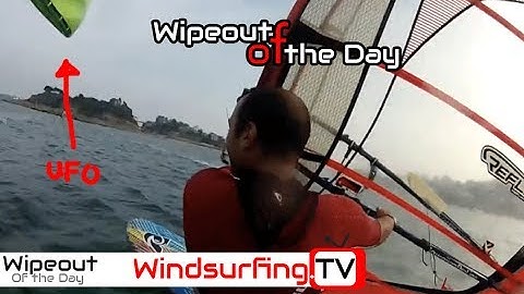 Kite Lands on Windsurfer - WipeOut of the Day - Windsurfing.TV