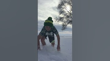 Jumping into the snow