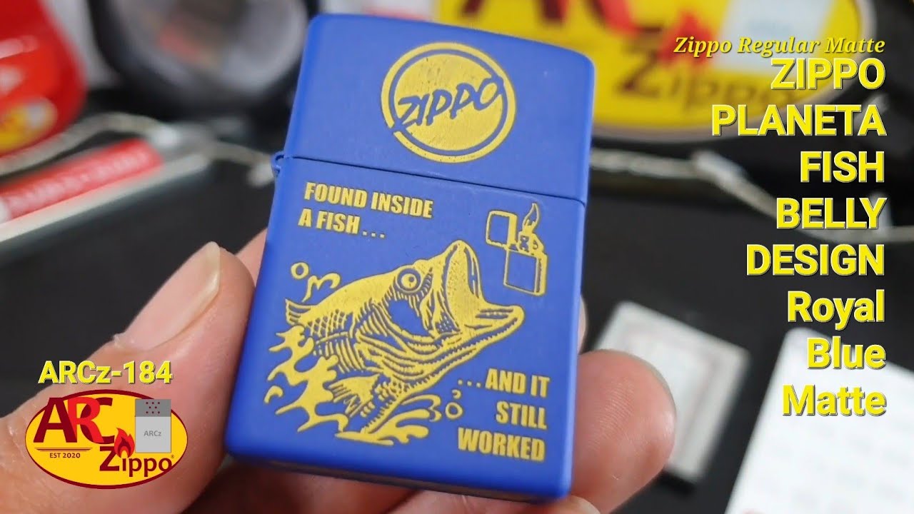 ボンジッパー FISHBOWL タイダイ SMOKEOUT Zippo PLANETA FISH BELLY Design (229) | Royal Blue Matte