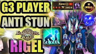 G3 PLAYER XERE USE RIGEL FOR ANTI STUN AND SLEEP - Summoners War Resimi