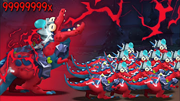 999999x THUNDER DRAGO ARMY 💪 - Dino Bash 2 Travel Thru Time Gameplay