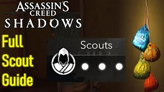 Assassin's Creed Shadows scout guide, how to use scouts, refill scouts, smuggle resources, get more