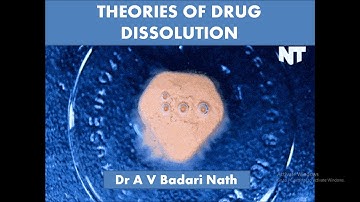 Theories of Drug Dissolution