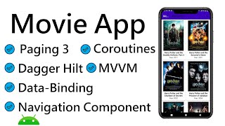 Movie App #PART-6 | MVVM | Dagger Hilt | Navigation Component | Paging 3 | Data-Binding | Retrofit