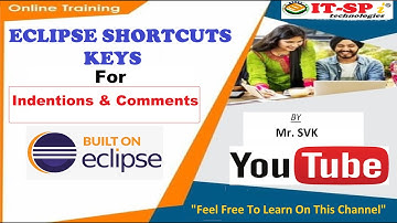 #Eclipse Shortcut Key for  Indentions and comments Top Keys || by using eclipse 2021 latest version