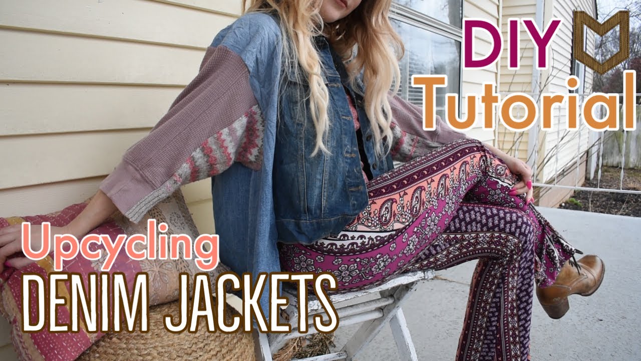 DIY Vintage Patch Denim Jacket Refashion