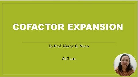Cofactor Expansion