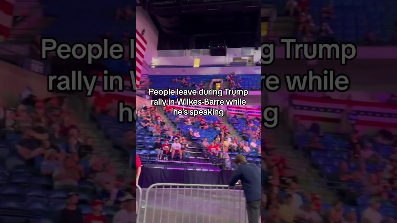 BORED Trump Rally Attendees LEAVE MID RALLY in Pennsylvania