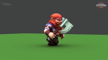 Barbarian - 3D Animations - Low Poly Game Characters