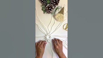 Easy Macrame Snowflake ❄️ #diy #handmade #diychristmas #christmas #christmastree