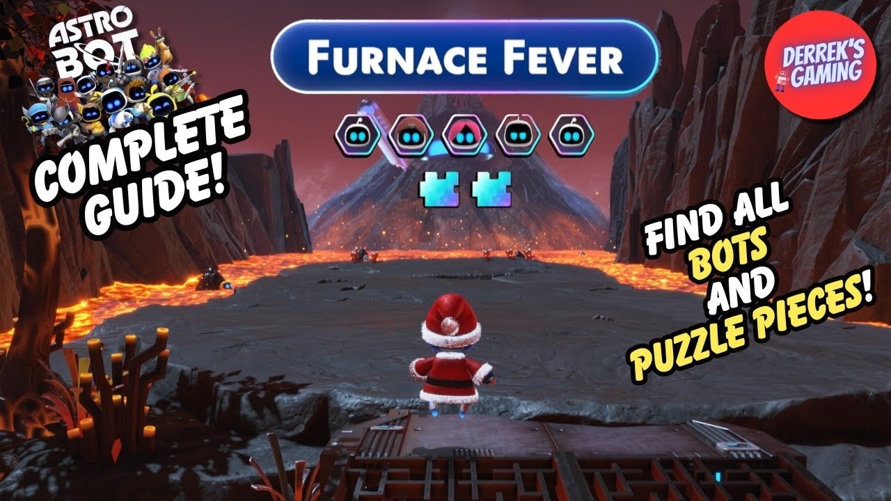 Astro Bot | Furnace Fever Guide | All Bots and Puzzle Pieces