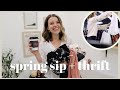 Sip + Thrift for SPRING! Finding a Springy Thrifted Haul at Goodwill