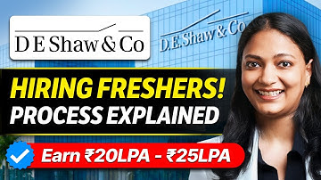D. E. Shaw HIRING Process For FRESHERS| Complete Details