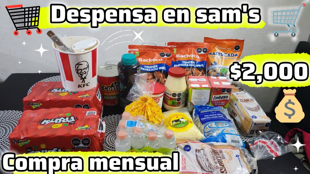 Despensa en Sam's🛒compra mensual💰$2,000