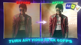 Turn ANY Video into 4K 60FPS 😳 (Topaz + After Effects + HandBrake Tutorial) | AEditz