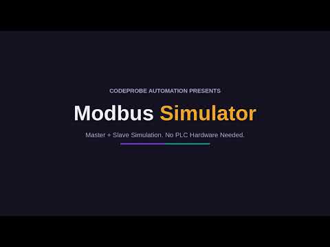 Modbus Simulator Software | Modbus RTU & TCP Communication Testing | CodeProbeAutomation