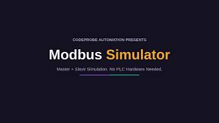 Modbus Simulator Software | Modbus RTU & TCP Communication Testing | CodeProbeAutomation