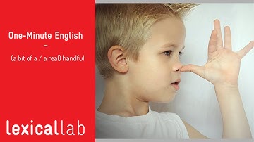 ONE-MINUTE ENGLISH: (a bit of a / a real) handful LEARN WITH LEXICAL LAB