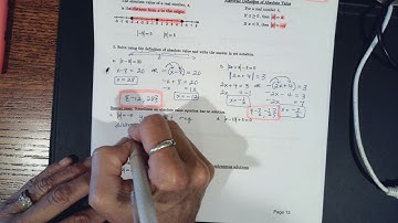Zero Chapter NOTES page 13 Solving Absolute Value Equations
