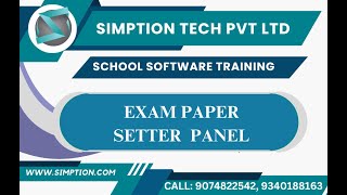 EXAM PAPER SETTER PANEL OF SIMPTION SCHOOL SOFTWARE | SCHOOL EXAM PAPER GENERATE SOFTWARE AND ERP screenshot 3