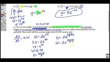 Section 7-8 Video 1- Exponential Models with Differential Equations