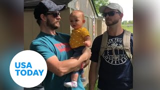 Cute baby confuses her dad for his identical twin | USA TODAY