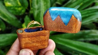 Making A 💍Ring Box Out Of Wood And Resin | Woodworking