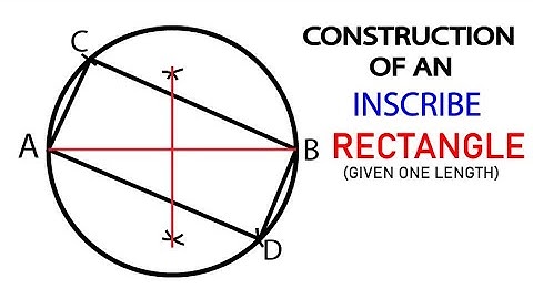 How To construct a Rectangle of 10cm × 4cm in an inscribed Circle - Easy rectangle construction
