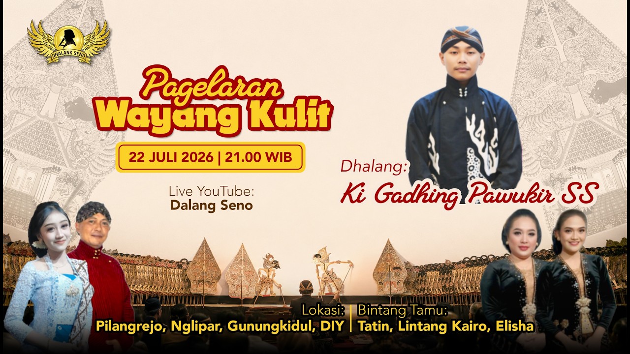 #LiveStreaming Wayang Kulit KiGadhing Pawukir Seno Saputro - PANDOWO mBANGUN PROJO