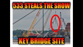 533 Steels the Show! Baltimore Key Bridge Collapse Site on May 18, 2024