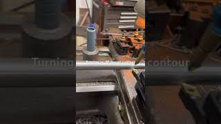 Contouring a barrel blank #metallathe #metalwork #pacemaker #gunsmith #shorts