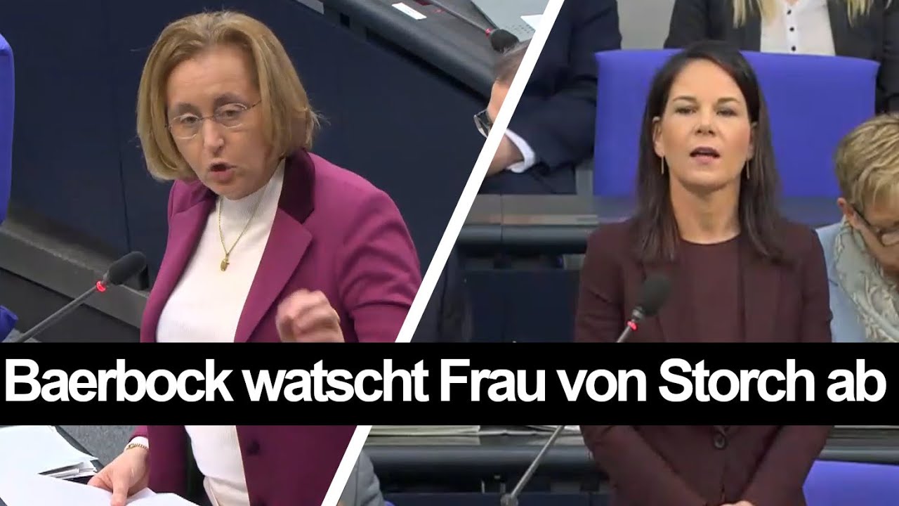Frau von Storch kann nicht richtig lesen, Baerbock watscht sie ab