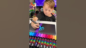 🤩 6 Year Old Son VS Pro Artist Dad Drawing #amazing 🤩