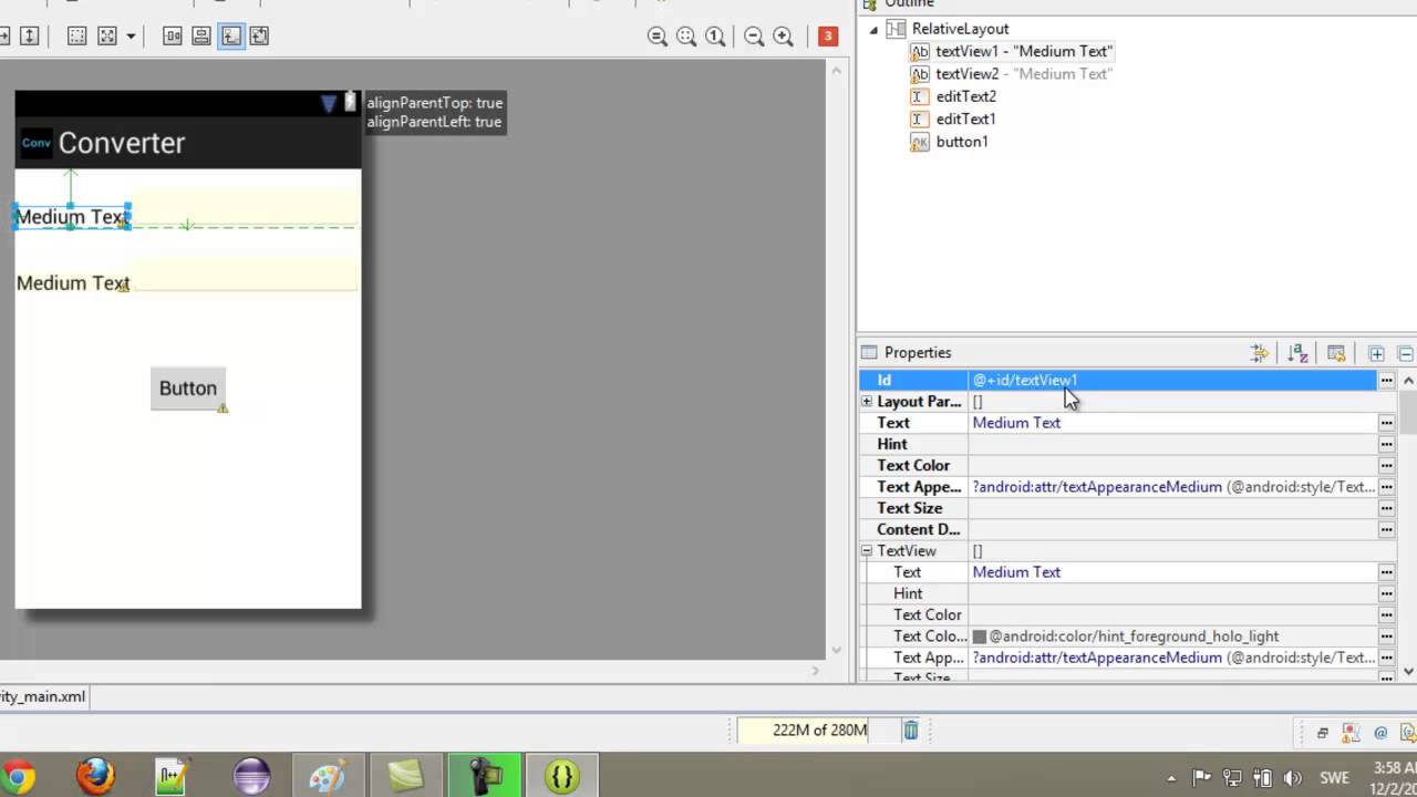 Android App Programming Tutorial making a simple converter ...