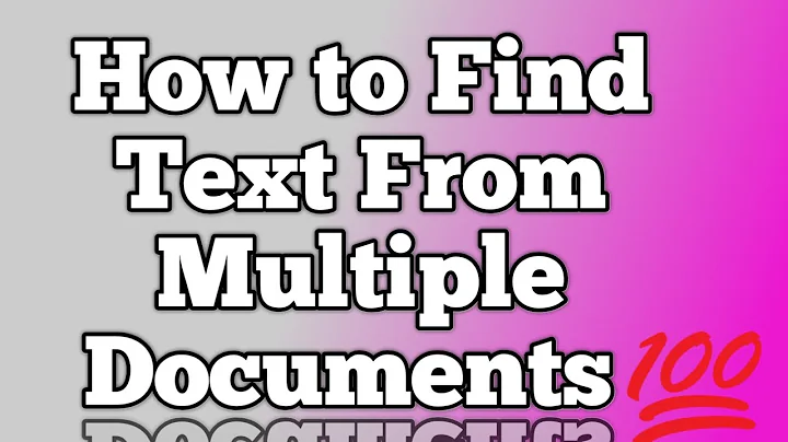 How to search text from multiple  Documents and PDF