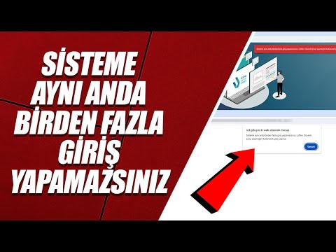 SİSTEME AYNI ANDA BİRDEN FAZLA GİRİŞ YAPAMAZSINIZ. (VERGİ DAİRESİ GÜVENLİ ÇIKIŞ HATASI)